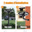 Lot de 5x Lampes solaires pour extérieur - Série OVNI BASIC V2 - Rendu lumineux 150W - Angle 360° - IP65 - 55 x 15 cm - Tube d'insertion 60 / 76mm - Avec télécommande - Avec détecteur de mouvement - Avec capteur crépusculaire - 6000k