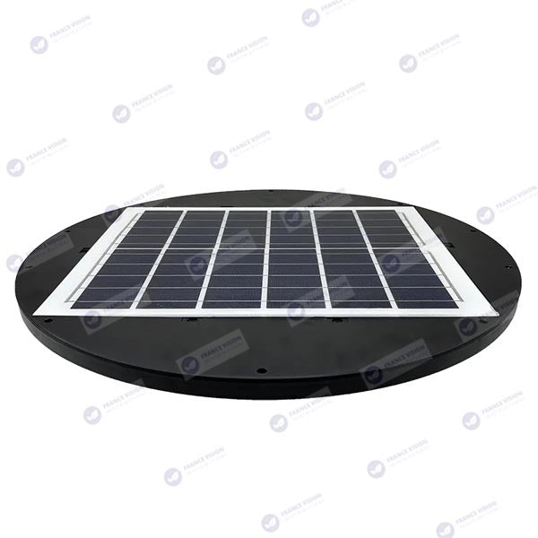 Lot de 5x Lampes solaires pour extérieur - Série OVNI BASIC V2 - Rendu lumineux 150W - Angle 360° - IP65 - 55 x 15 cm - Tube d'insertion 60 / 76mm - Avec télécommande - Avec détecteur de mouvement - Avec capteur crépusculaire - 6000k