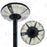 Lampe solaire pour extérieur - Série OVNI CRYSTAL - 250 Watts - 1500 Lumens - Angle 360° - IP65 -  Lampe 55 x 55 x 6 cm - Tube d'insertion 60/76 mm - Panneau polycristallin 36 x 42 cm - Détecteur de mouvement - Capteur crépusculaire - Télécommande - 6000k