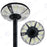 Lot de 5x Lampes solaires pour extérieur - Série OVNI CRYSTAL - 250 Watts - 1500 Lumens - Angle 360° - IP65 -  Lampe 55 x 55 x 6 cm - Tube d'insertion 60/76 mm - Panneau polycristallin 36 x 42 cm - Détecteur de mouvement - Télécommande - 3000k