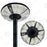 Lampe solaire pour extérieur - Série OVNI CRYSTAL - 250 Watts - 1500 Lumens - Angle 360° - IP65 -  Lampe 55 x 55 x 6 cm - Tube d'insertion 60/76 mm - Panneau polycristallin 36 x 42 cm - Détecteur de mouvement - Capteur crépusculaire - Télécommande - 3000k