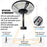 Lot de 5x Lampes solaires pour extérieur - Série OVNI CRYSTAL - 250 Watts - 1500 Lumens - Angle 360° - IP65 -  Lampe 55 x 55 x 6 cm - Tube d'insertion 60/76 mm - Panneau polycristallin 36 x 42 cm - Détecteur de mouvement - Télécommande - 3000k