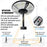 Lampe solaire pour extérieur - Série OVNI CRYSTAL - 250 Watts - 1500 Lumens - Angle 360° - IP65 -  Lampe 55 x 55 x 6 cm - Tube d'insertion 60/76 mm - Panneau polycristallin 36 x 42 cm - Détecteur de mouvement - Capteur crépusculaire - Télécommande - 6000k