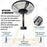Lampe solaire pour extérieur - Série OVNI CRYSTAL - 250 Watts - 1500 Lumens - Angle 360° - IP65 -  Lampe 55 x 55 x 6 cm - Tube d'insertion 60/76 mm - Panneau polycristallin 36 x 42 cm - Détecteur de mouvement - Capteur crépusculaire - Télécommande - 3000k