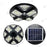 Lampe solaire pour extérieur - Série OVNI CRYSTAL V2 -  300 Watts - 1900 Lumens - Angle 360° - IP65 - Lampe 55 x 55 cm - Panneau polycristallin 42 x 35 cm - Tube d'insertion 60/76 mm - Détecteur de mouvement - Capteur crépusculaire - Télécommande - 6000k