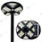 Lampe solaire pour extérieur - Série OVNI CRYSTAL V2 -  300 Watts - 1900 Lumens - Angle 360° - IP65 - Lampe 55 x 55 cm - Panneau polycristallin 42 x 35 cm - Tube d'insertion 60/76 mm - Détecteur de mouvement - Capteur crépusculaire - Télécommande - 6000k