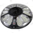 Lampe solaire pour extérieur - Série OVNI CRYSTAL - 250 Watts - 1500 Lumens - Angle 360° - IP65 -  Lampe 55 x 55 x 6 cm - Tube d'insertion 60/76 mm - Panneau polycristallin 36 x 42 cm - Détecteur de mouvement - Capteur crépusculaire - Télécommande - 6000k