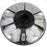 Lot de 5x Lampes solaires pour extérieur - Série OVNI CRYSTAL - 250 Watts - 1500 Lumens - Angle 360° - IP65 -  Lampe 55 x 55 x 6 cm - Tube d'insertion 60/76 mm - Panneau polycristallin 36 x 42 cm - Détecteur de mouvement - Télécommande - 3000k