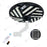 Lot de 2x Lampes solaires pour extérieur - Série OVNI EMERAUDE - 400 Watts - 2300 Lumens - Angle 360° - IP65 - Lampe 61 x 61 cm - Panneau polycristallin 48 x 35 cm - Tube d'insertion 60/76 mm - Détecteur de mouvement - Télécommande - 6000k