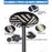 Lot de 2x Lampes solaires pour extérieur - Série OVNI EMERAUDE - 400 Watts - 2300 Lumens - Angle 360° - IP65 - Lampe 61 x 61 cm - Panneau polycristallin 48 x 35 cm - Tube d'insertion 60/76 mm - Détecteur de mouvement - Télécommande - 6000k