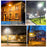 Lot de 2x Lampes solaires pour extérieur - Série OVNI EMERAUDE - 400 Watts - 2300 Lumens - Angle 360° - IP65 - Lampe 61 x 61 cm - Panneau polycristallin 48 x 35 cm - Tube d'insertion 60/76 mm - Détecteur de mouvement - Télécommande - 6000k