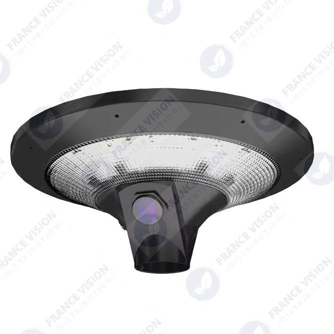 Lampe d'extérieur solaire - Série OVNI EVO - 1700 watts - 5100 Lumens - Angle 360° - IP65 - 54 x 20 cm - Panneau solaire monocristallin - Structure aluminium - Tube d'insertion 76mm - Détecteur de mouvement - Capteur crépusculaire - 6000k