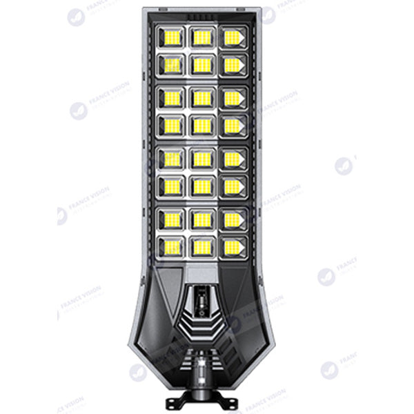 Lot de 5x Lampadaires solaires de rue / parking - Série POWER ULTRA V2 CCT (Couleur Changeante en Température) - 500 Watts - 2400 Lumens - Angle 140*70° - IP66 - 69 x 27 x 7 cm - Télécommande - Détecteur de mouvement - Tube d’insertion 45 mm