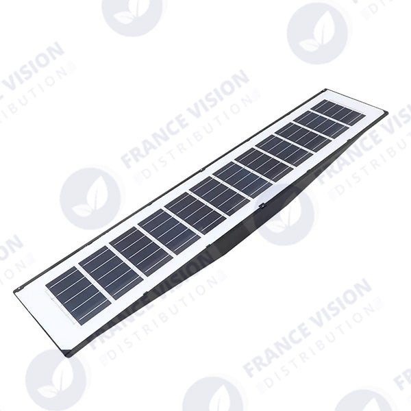 Lampadaire solaire pour extérieur - Série OVNI SATELLITE - 500 Watts - Angle 240° - IP65 - 117 x 24 x 12 cm - Diamètre tube d’insertion 76/60mm - 3 Modes - Télécommande - Détecteur de mouvement - Capteur crépusculaire - 3000k