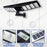 Lampadaire solaire pour extérieur - Série OVNI SATELLITE - 500 Watts - Angle 240° - IP65 - 117 x 24 x 12 cm - Diamètre tube d’insertion 76/60mm - 3 Modes - Télécommande - Détecteur de mouvement - Capteur crépusculaire - 3000k