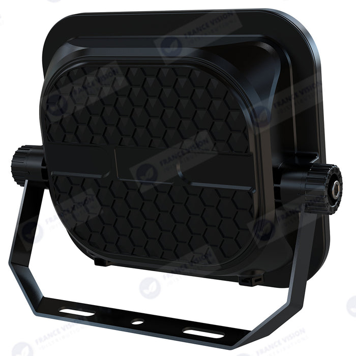 Projecteur LED solaire - Série SECURITY V4 - CCT (3000k/4000k/6000k) - Rendu lumineux 200 Watts - 1600 Lumens - Angle 90° - IP65 - Lampe 23 x 18 x 5 cm - Panneau MONOCRISTALLIN FULL BLACK 27 x 18 x 2 cm - Avec détecteur de mouvement - Avec télécommande