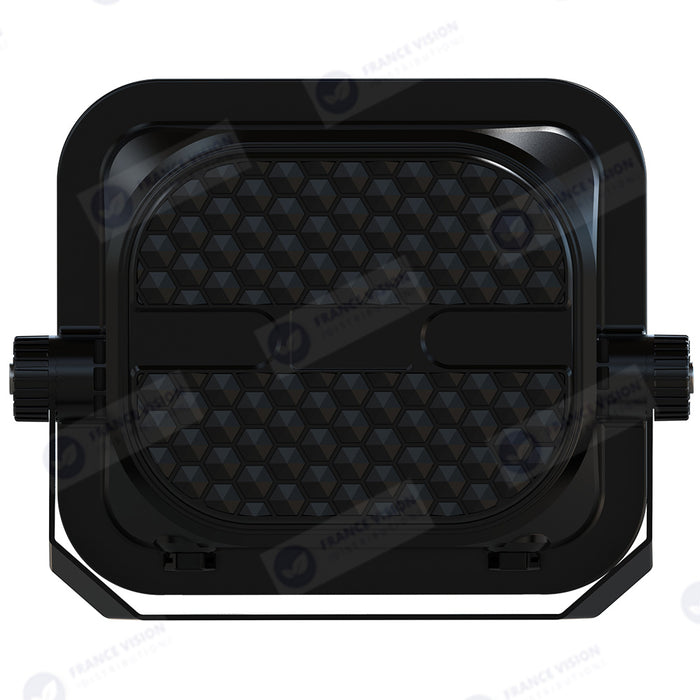 Projecteur LED solaire - Série SECURITY V4 - CCT (3000k/4000k/6000k) - Rendu lumineux 200 Watts - 1600 Lumens - Angle 90° - IP65 - Lampe 23 x 18 x 5 cm - Panneau MONOCRISTALLIN FULL BLACK 27 x 18 x 2 cm - Avec détecteur de mouvement - Avec télécommande