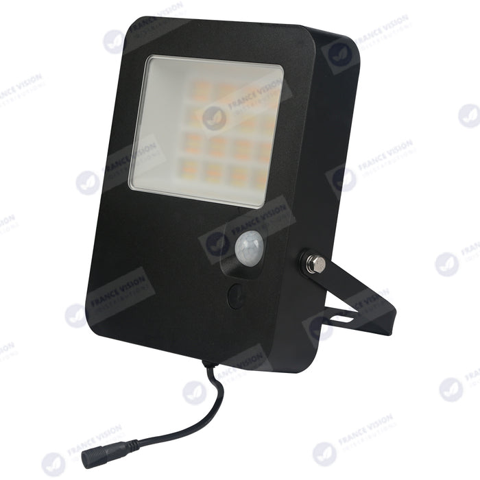 Projecteur LED solaire - Série SECURITY V3 - 300 Watts - 4800 Lumens - Angle 100*85° - IP65 - Lampe 24 x 20 x 4 cm - Panneau solaire MONOCRISTALLIN 37 x 26 x 2 cm - Avec détecteur de mouvement - Télécommande - 3000k/4000k/6000k