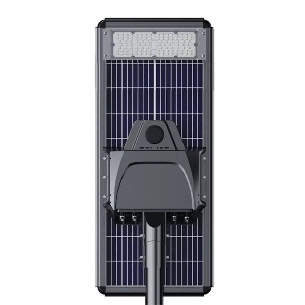 Lot de 4x Lampes de rue solaires - Série STARSHIP ELITE - 24 000 Lumens - Angle 150x70° - IP65 - 3000k/4000k/6000k au choix - Structure ALUMINIUM - Tube d'insertion 76mm - Régulateur MPPT - Détecteur de mouvement - Télécommande - Garantie 3 ans