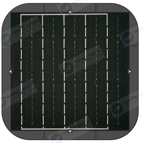 Lampe solaire - Série OVNI SUN FLOWER V2 250 - CCT (3000k+6500k) - Rendu Lumineux 250 Watts - 1500 Lumens - Angle 120° - IP65 - 44 x 44 x 10 cm - Panneau MONOCRISTALLIN - Détecteur de mouvement - Télécommande - Capteur crépusculaire