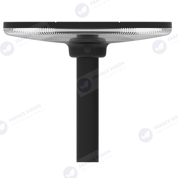 Lampe solaire - Série OVNI SUN FLOWER V2 250 - CCT (3000k+6500k) - Rendu Lumineux 250 Watts - 1500 Lumens - Angle 120° - IP65 - 44 x 44 x 10 cm - Panneau MONOCRISTALLIN - Détecteur de mouvement - Télécommande - Capteur crépusculaire