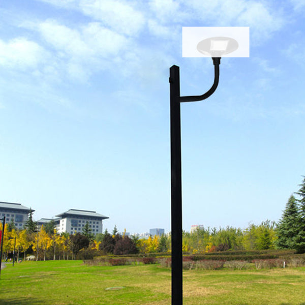 Support mural ou de mât pour lampe – Perpendiculaire rond – Diamètre 60mm – Longueur 50cm – Couleur noir