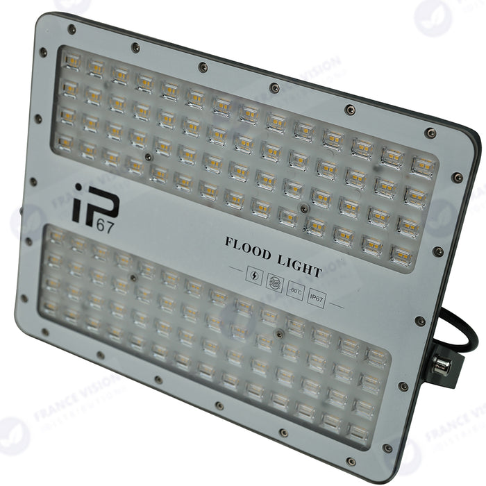 Lot de 16x Projecteurs LED filaires - Série ELITE - 100 Watts - 12 000 Lumens - 120 Lumens / Watt -  Angle 140x70° - IP67 - Protection à l'impact IK08 - 26 x 20 x 4 cm - Couleur 4500k