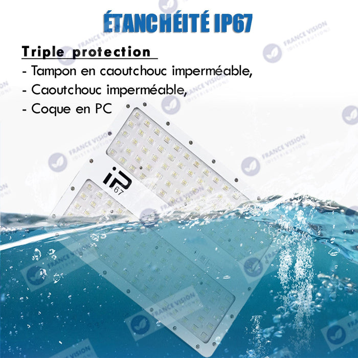 Lot de 16x Projecteurs LED filaires - Série ELITE - 100 Watts - 12 000 Lumens - 120 Lumens / Watt -  Angle 140x70° - IP67 - Protection à l'impact IK08 - 26 x 20 x 4 cm - Couleur 4500k