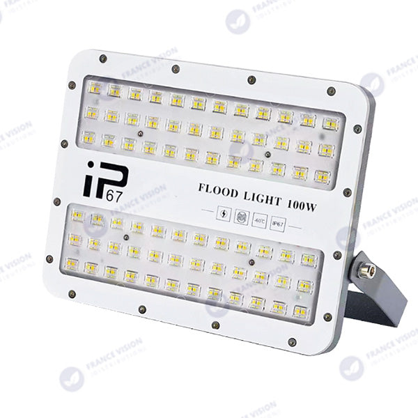 Lot de 16x Projecteurs LED filaires - Série ELITE - 100 Watts - 12 000 Lumens - 120 Lumens / Watt -  Angle 140x70° - IP67 - Protection à l'impact IK08 - 26 x 20 x 4 cm - Couleur 4500k
