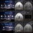 Projecteur / Lampe de sécurité solaire LED multifonctionnelles - Série HYPNOSE - Rendu lumineux 80 Watts - 600 Lumens - Multi angles d'installation 360° - IP65 - 14 x 11 x 3 cm - Détecteur de mouvement - 3 Modes - Modèle blanc - 6000k