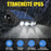 Projecteur / Lampe de sécurité solaire LED multifonctionnelles - Série HYPNOSE - Rendu lumineux 80 Watts - 600 Lumens - Multi angles d'installation 360° - IP65 - 14 x 11 x 3 cm - Détecteur de mouvement - 3 Modes - Modèle blanc - 6000k