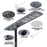 Lampe de rue solaire - Série STARSHIP ULTRA 8500 - Rendu lumineux 2000 Watts - 8500 Lumens - Couleur 3000k - Angle 150x70° - IP65 - Structure aluminium - Dimensions 134 x 36 x 16 cm - Tube d'insertion 76mm - Contrôle intelligent - Capteur PIR