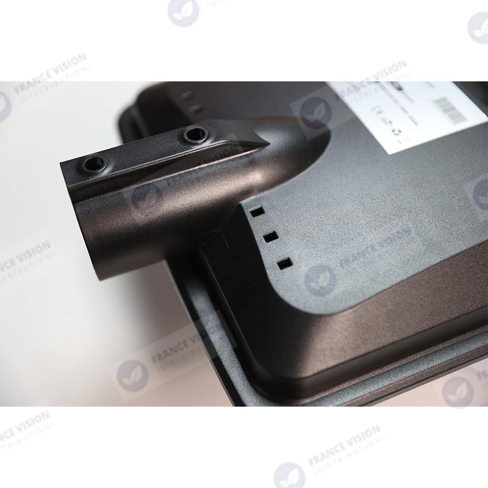 Lampe de rue LED solaire - Série VIEW V2 EVO - 1400 Watts - 4500 Lumens - 3000k - Angle 140*70° - IP54 - 64 x 26 x 7 cm - Panneau Monocristallin - Batterie 25Ah - Détecteur de mouvement - Télécommande - Tube d'insertion 45mm