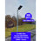 Lampadaire solaire extérieur de rue / parking - Série POWER ULTRA - Rendu 200 Watts - 2000 lumens - 180° - IP65 - 46 x 36 x 8 cm - Avec capteur crépusculaire - Télécommande - Avec détecteur de mouvement - Diamètre tube d’insertion 45 mm