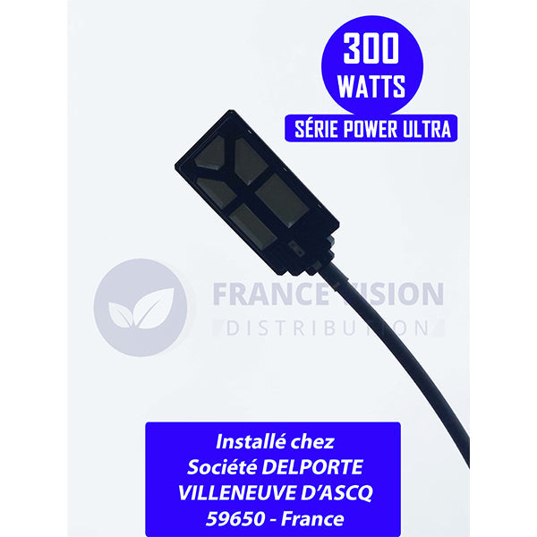 Lampadaire solaire extérieur de rue / parking - Série POWER ULTRA - Rendu 200 Watts - 2000 lumens - 180° - IP65 - 46 x 36 x 8 cm - Avec capteur crépusculaire - Télécommande - Avec détecteur de mouvement - Diamètre tube d’insertion 45 mm