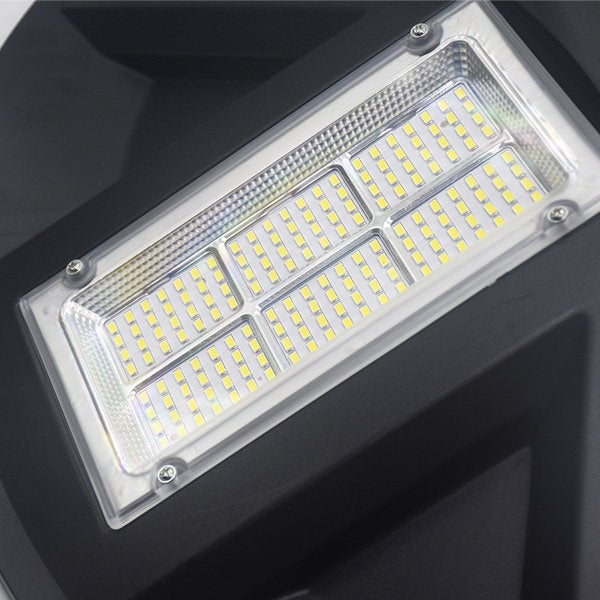 Lot de 4x Lampes solaires pour extérieur - Série OVNI - Version HERCULE 500 - Rendu lumineux 500 Watts - 2200 lumens –  Angle 360° - Diamètre tube d'insertion 60 / 76 mm - Avec détecteur de mouvement – Capteur crépusculaire - Avec télécommande - 6000k