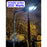 Lampadaire solaire extérieur de rue / parking - Série POWER ULTRA - Rendu 200 Watts - 2000 lumens - 180° - IP65 - 46 x 36 x 8 cm - Avec capteur crépusculaire - Télécommande - Avec détecteur de mouvement - Diamètre tube d’insertion 45 mm