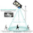 Lampadaire solaire extérieur de rue / parking - Série POWER ULTRA - Rendu 200 Watts - 2000 lumens - 180° - IP65 - 46 x 36 x 8 cm - Avec capteur crépusculaire - Télécommande - Avec détecteur de mouvement - Diamètre tube d’insertion 45 mm