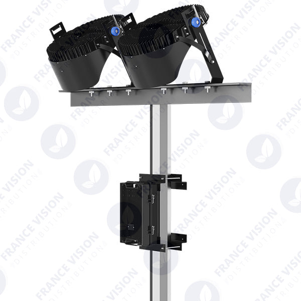 Carton / Lot de 4x Projecteurs de stade - Série ROUND V2 - 800 Watts -  152 000 Lumens - 190 Lumens/Watt - Angle 20° /  30° / 45° / 60° au choix - IP66 - 70 x 65 x 26 cm - 3000k à 6500k - Dimmable - Transformateur SOSEN - Garantie 5 ans