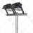 Carton / Lot de 4x Projecteurs de stade - Série ROUND V2 - 500 Watts -  95 000 Lumens - 190 Lumens/Watt - Angle 20° /  30° / 45° / 60° au choix - IP66 - 59 x 51 x 26 cm - 3000k à 6500k - Dimmable - Transformateur SOSEN - Garantie 5 ans