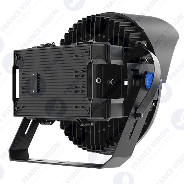 Carton / Lot de 4x Projecteurs de stade - Série ROUND V2 - 500 Watts -  95 000 Lumens - 190 Lumens/Watt - Angle 20° /  30° / 45° / 60° au choix - IP66 - 59 x 51 x 26 cm - 3000k à 6500k - Dimmable - Transformateur SOSEN - Garantie 5 ans