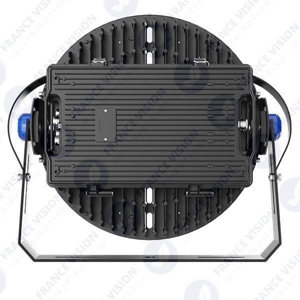 Carton / Lot de 4x Projecteurs de stade - Série ROUND V2 - 800 Watts -  152 000 Lumens - 190 Lumens/Watt - Angle 20° /  30° / 45° / 60° au choix - IP66 - 70 x 65 x 26 cm - 3000k à 6500k - Dimmable - Transformateur SOSEN - Garantie 5 ans
