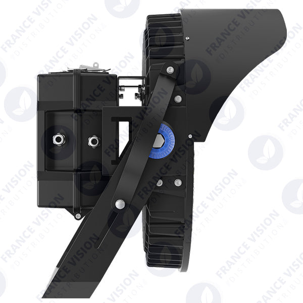 Carton / Lot de 4x Projecteurs de stade - Série ROUND V2 - 500 Watts -  95 000 Lumens - 190 Lumens/Watt - Angle 20° /  30° / 45° / 60° au choix - IP66 - 59 x 51 x 26 cm - 3000k à 6500k - Dimmable - Transformateur SOSEN - Garantie 5 ans