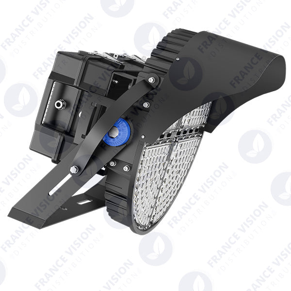 Carton / Lot de 4x Projecteurs de stade - Série ROUND V2 - 800 Watts -  152 000 Lumens - 190 Lumens/Watt - Angle 20° /  30° / 45° / 60° au choix - IP66 - 70 x 65 x 26 cm - 3000k à 6500k - Dimmable - Transformateur SOSEN - Garantie 5 ans