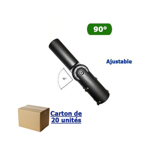 Carton / Lot de 20x Adaptateurs Candélabres / Lampes de rue et parking extérieur - 90 degrés -  Ajustable