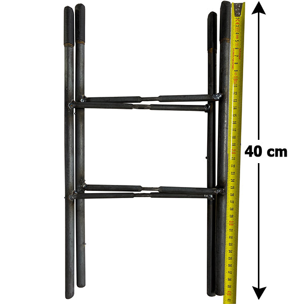 Base de fondation entraxe latéral 200MM  pour mât (Mât STANDARD V1 EVO / V2 EVO / V3 EVO / V4 EVO)