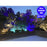 Carton / Lot de 2x Projecteurs LED solaires - Série WARRIOR RGBW (Multicolores + Blanc) - 800 Watts - Angle 120° - Lampe 38,5 x 30,3 x 8cm - IP67 - Avec télécommande - Avec capteur crépusculaire - Bluetooth - Rythme musical