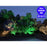 Carton / Lot de 7x Projecteurs LED solaires - Série WARRIOR RGBW (Multicolores + Blanc) - 60 Watts - Angle 120° - Lampe 21 x 17 x 6 cm - IP67 - Avec télécommande - Avec capteur crépusculaire - Bluetooth - Rythme musical