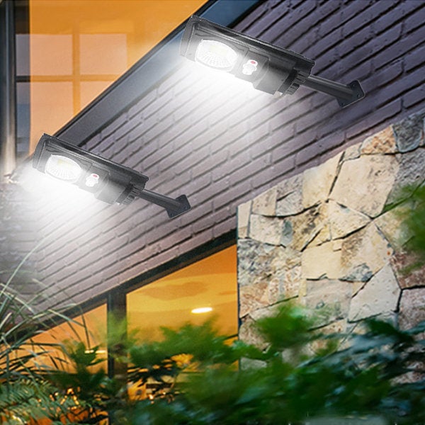 Carton / Lot de 30x Lampes de rue solaires - Série CYCLOPE - Rendu lumineux 80 Watts - Angle éclairage 180 ° - IP67 - 25 x 14 x 4 cm - Avec capteur crépusculaire – Support mural intégré – Couleur 6000K