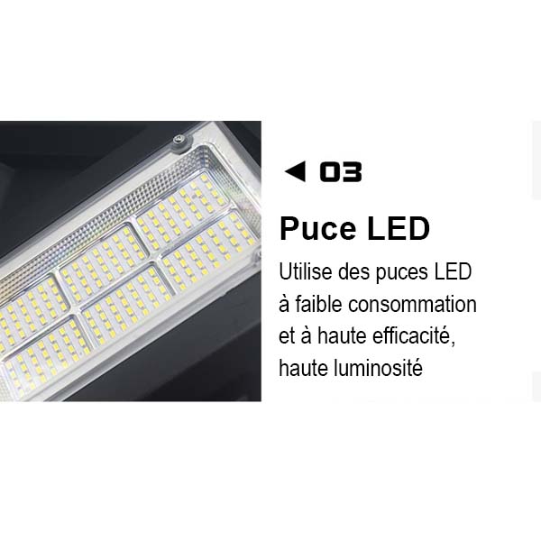 Palette de 14x Lampes solaires pour extérieur - Série OVNI - Version HERCULE 500 - Rendu lumineux 500 Watts - 2200 lumens – Angle 360° - Diamètre tube d'insertion 60 / 76 mm - Avec détecteur de mouvement – Capteur crépusculaire - Avec télécommande - 4000k